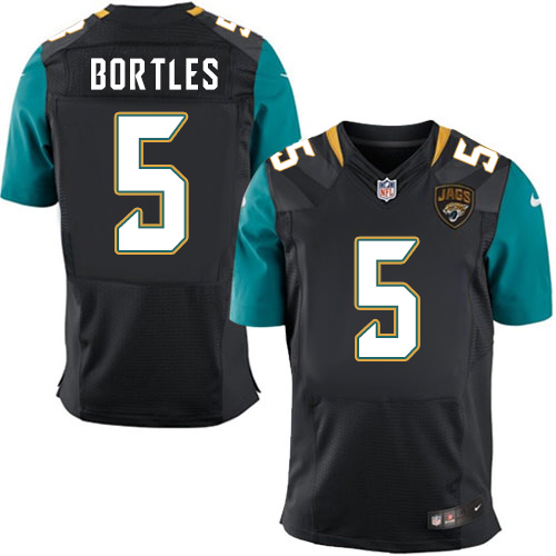 Men's Elite Blake Bortles Nike Jersey Black Alternate - #5 NFL Jacksonville Jaguars